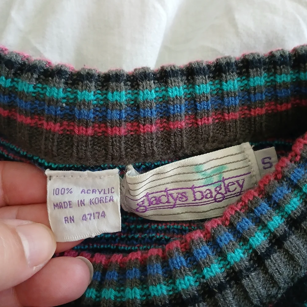 Vintage Gladys Bagley Colorful Patterned Women's Sweater / Size S